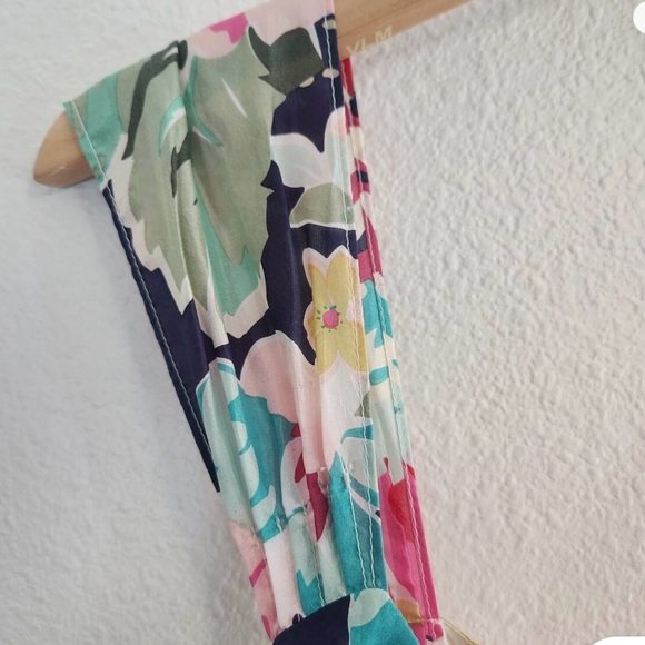 JOHNNY WAS Dress Women
Medium Maxi 100% Silk Floral
Sleeveless Belt Tiered - Picture 7 of 9